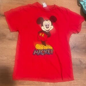 Mickey Mouse Red Short Sleeve Tee